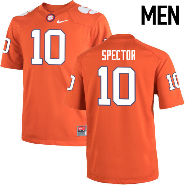 Men Clemson Tigers #10 Baylon Spector College Football Jerseys-Orange - Click Image to Close
